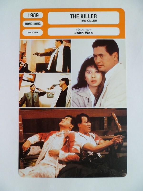 Carte Fiche Cinema 1989 The Killer Chow Yun-Fat Danny Lee Sally Yeh Chu Kong Ken