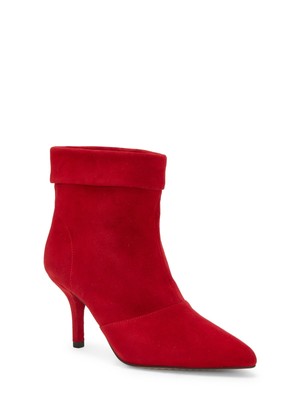 

VINCE CAMUTO Женские красные кожаные ботильоны Amvita Stiletto с воротником-манжетой 7,5 м, Красный, VC-AMVITA