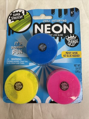 NEON by Compound Kings Trio 3-Pack Pink Yellow Blue Bright Squishy Slime