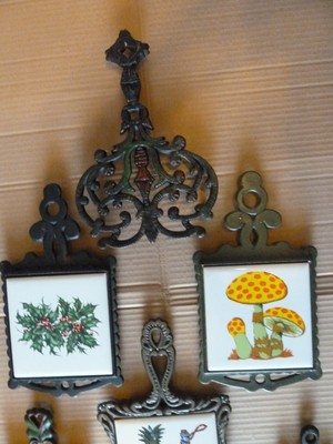 LOT of Vintage Cast Iron Kitchen Trivets, Great and Unique, LOOK!!!