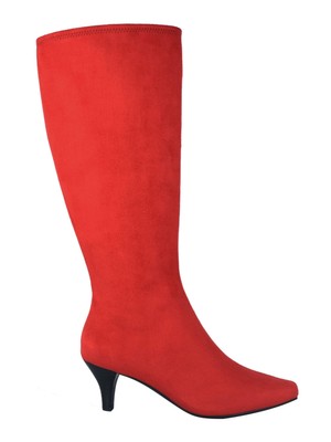 

IMPO Женские красные нескользящие сапоги Namora Square Toe Kitten Heel Zip-Up Heel 9,5 W, Красный, 500339