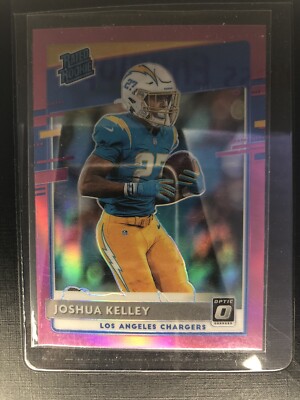 2020 Donruss Optic Joshua Kelley Preview Rated Rookie Holo Pink Prizm No. P-358