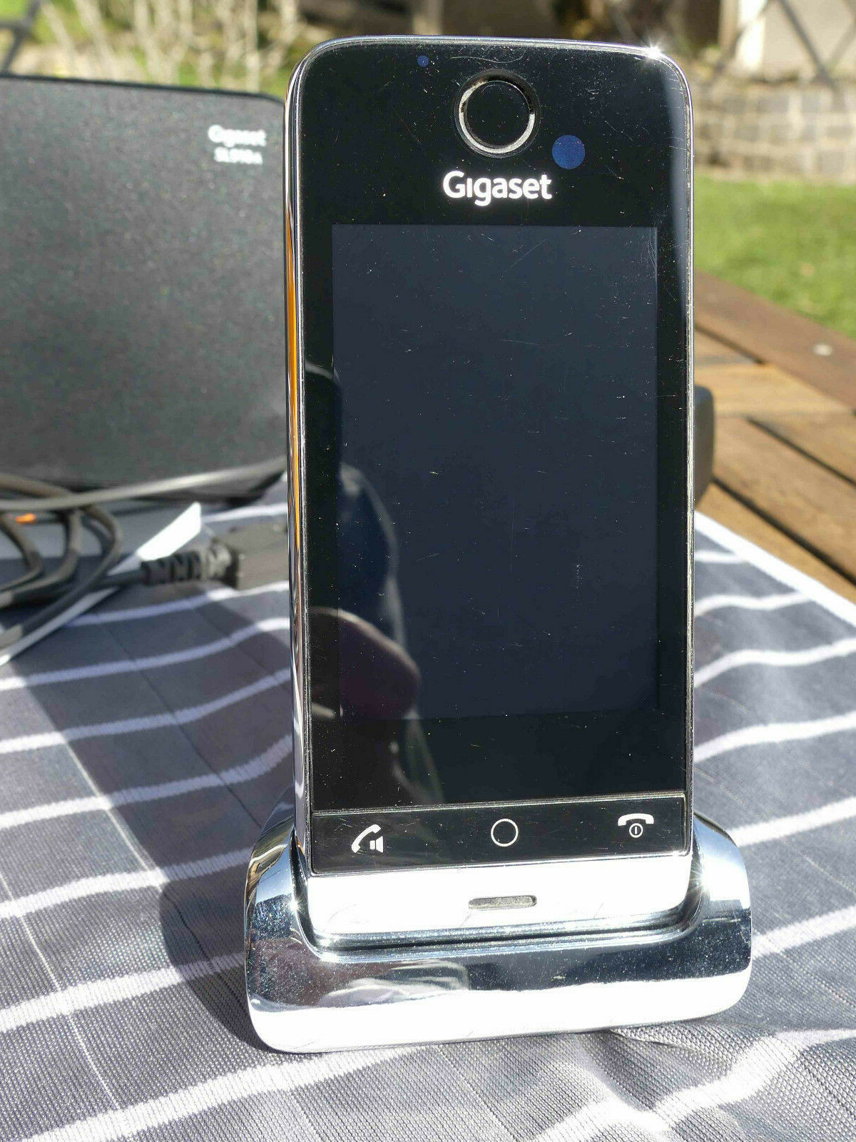 Gigaset SL910A Bluetooth Schnurloses Tel.,Piano Black für analogen Tel.-Anschluß