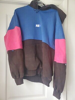 Ader Error Hoodie Sweatshirt FW19 Cotton Blend Pink Blue Size A1