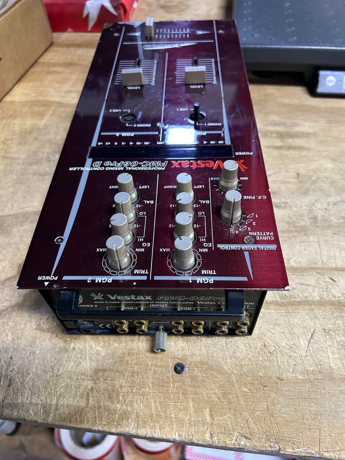 Vestax PMC-06Pro D Samurai DJミキサー Vestax PMC-06 Pro D Samurai - Burgundy Professional Slim DJ