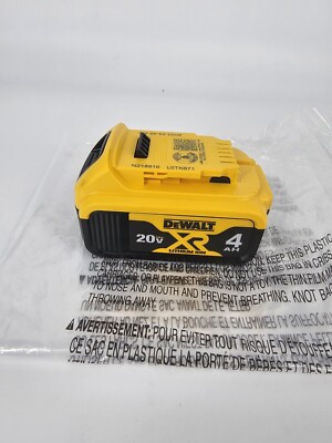 DeWalt 20V Max XR 4 Ah Battery Genuine Model DCB204