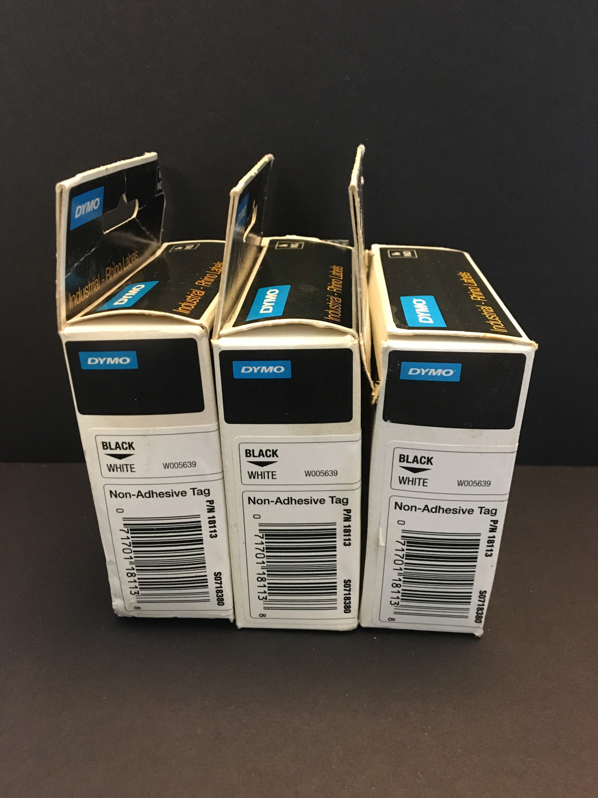 Dymo 18113 Rhino Label Non-adhesive Tag White 1/2