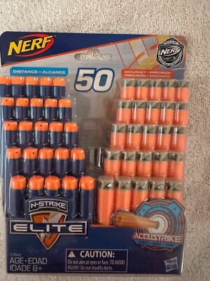 NERF N-Strike Elite Accustrike 50 Darts 25 each Distance Accuracy Combo Pack NEW
