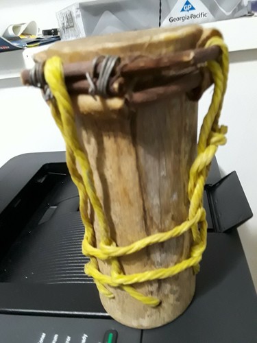 ASHIKO,DJEMBE, NATIVE DRUMS REAL ANIMAL SKIN 7.5 INCH TALL