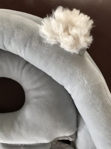 Pottery Barn Kids Boppy Noggin Nest Head Support Bear Ears Gray