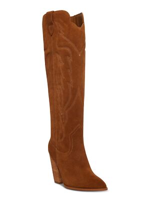 Женские ботинки Tessy Western Boot STEVE MADDEN с язычками в каштаново-коричневых тонах, 5,5 М