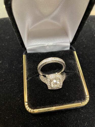 14 k white gold real diamond engagement ring set | eBay 14 k white gold real diamond engagement ring set | eBay