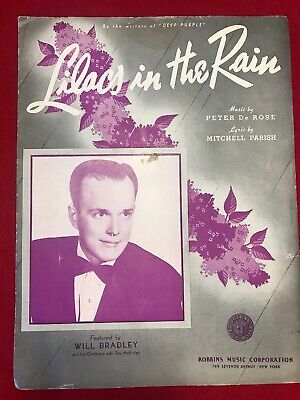 1939 ''Lilacs in the Rain'' Original Sheet Music Peter De Rose & Mitchell Parish 