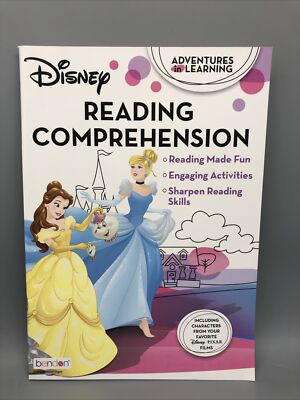 Disney Adventures in Learning Reading Comprehension Educational Workbook 32 pgs