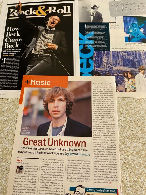 Beck, Lot of THREE Full Page Clippings