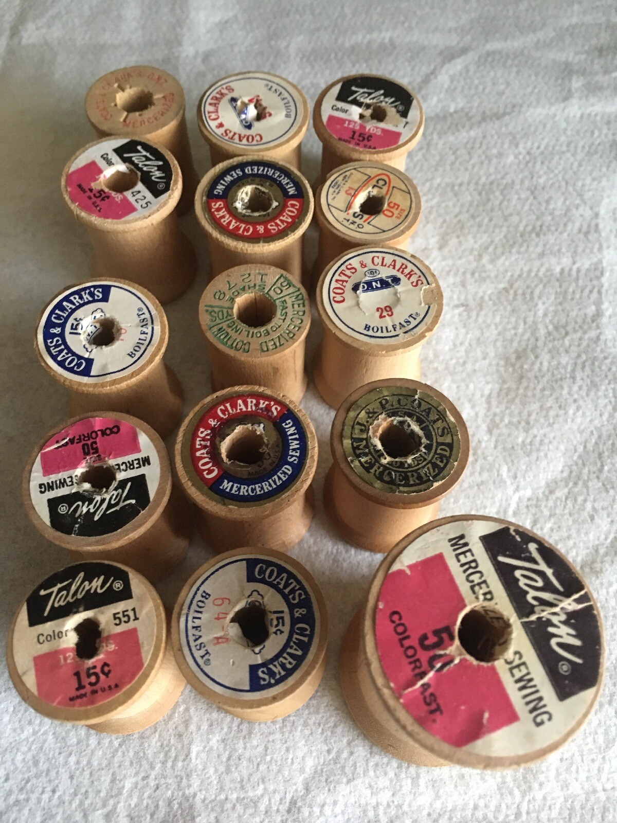 Vintage Wooden Thread Spools  Qty 21