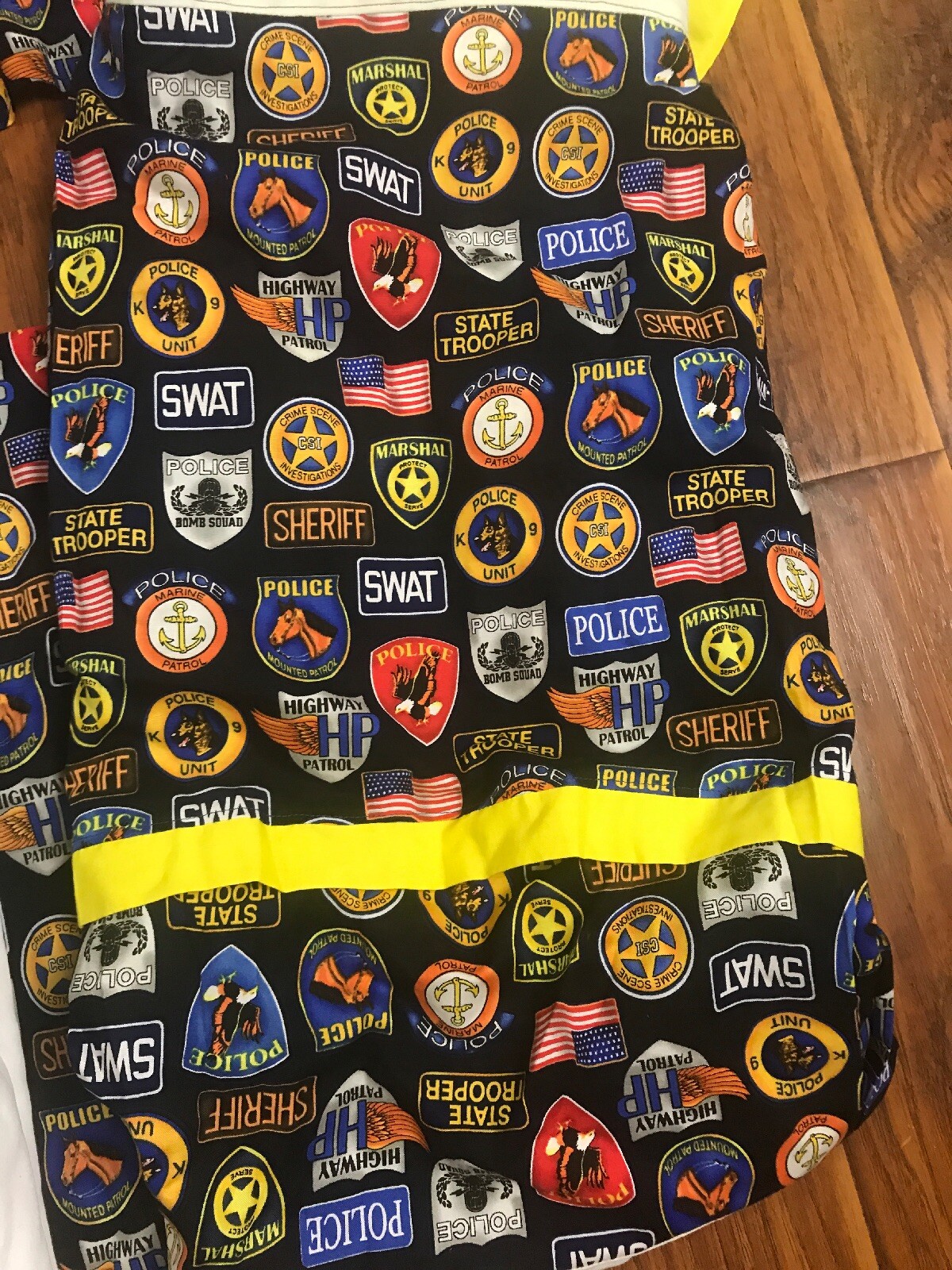 6 pc Police Sherrif SWAT K9 Unit Crib Toddler bedroom Sheets Valance Bedskirt