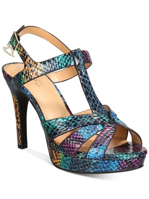 

THALIA SODI Женские синие 1-дюймовые босоножки на платформе Verrda Minmond Stiletto Slingback, Синий, VERRDAP