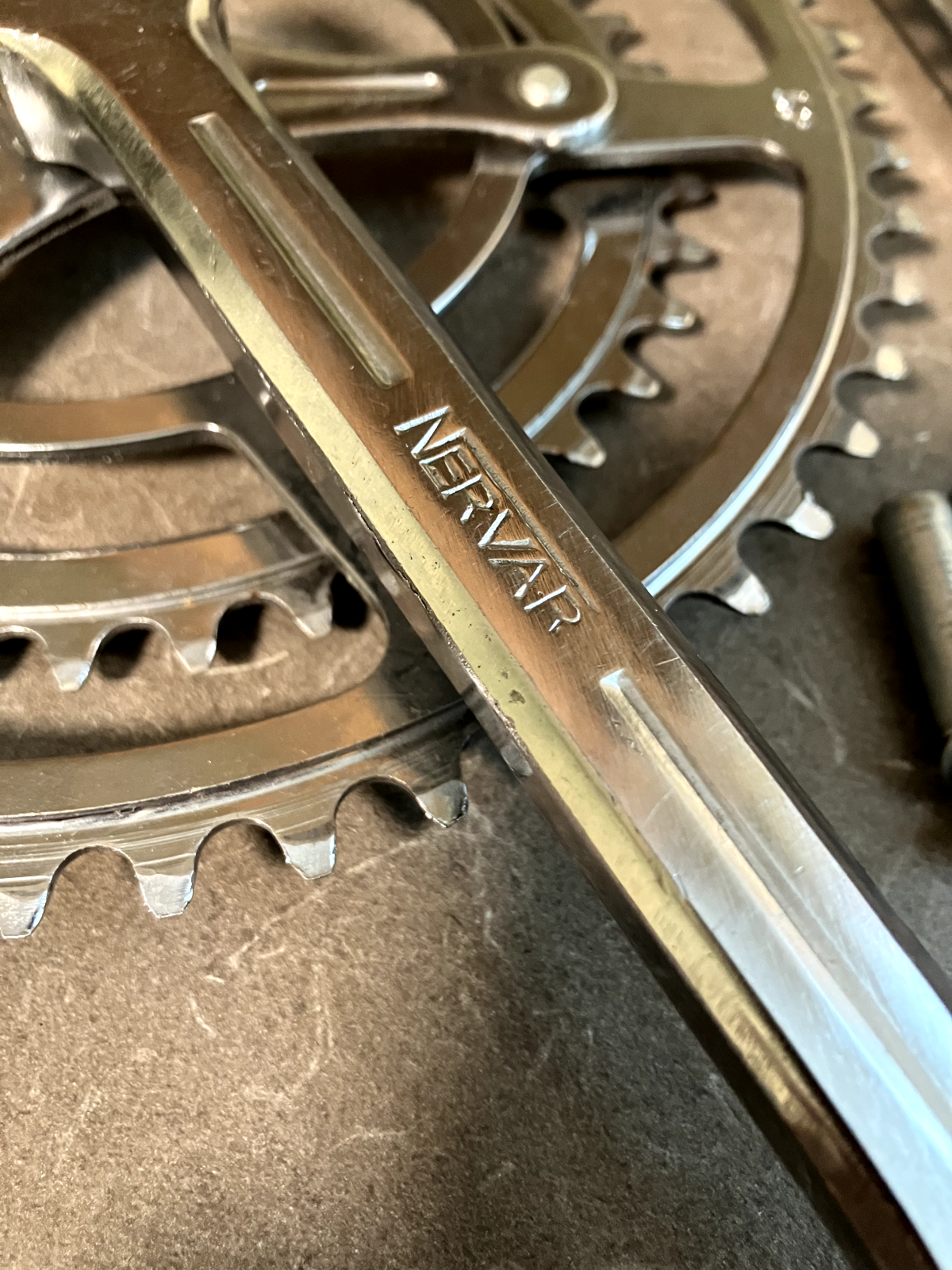 Nervar steel cottered bicycle crankset 52/39 170mm arms EXCELLENT Peugeot