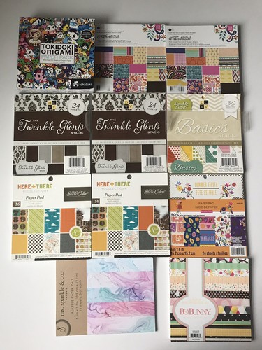 Large Lot of Scrapbooking Papers, Stickers, Supplies, Recollections,DCWVTokiDoki