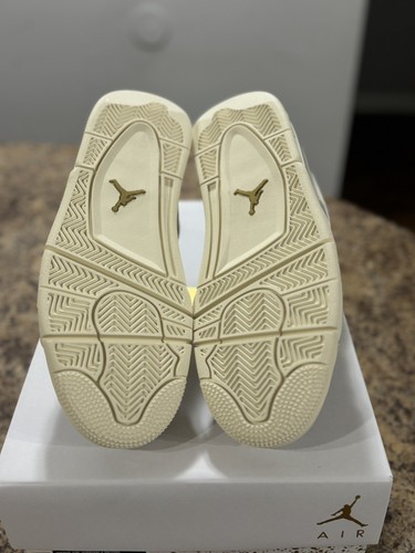 Pre-owned Jordan Air  4 Retro Metallic Gold (w) Aq9129-170 In Sail/metallic Gold-black