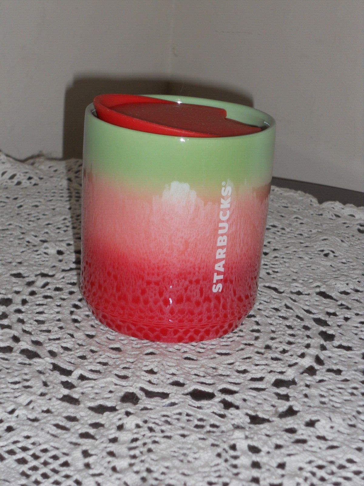 Starbucks 2020 Pearl Ombre Red Pink Green Holiday Tumbler 8