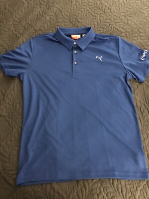 Puma Ciroc Vodka Mens L Blue Polo Drifit Golf Shirt Slim Fit NWT Best Offers