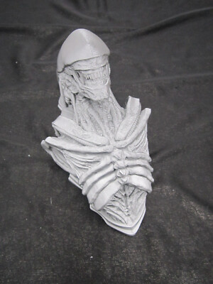 Alien Xenomorph Bust (Alien Movie, Aliens) 3d Wall Art (Silver/Gray)
