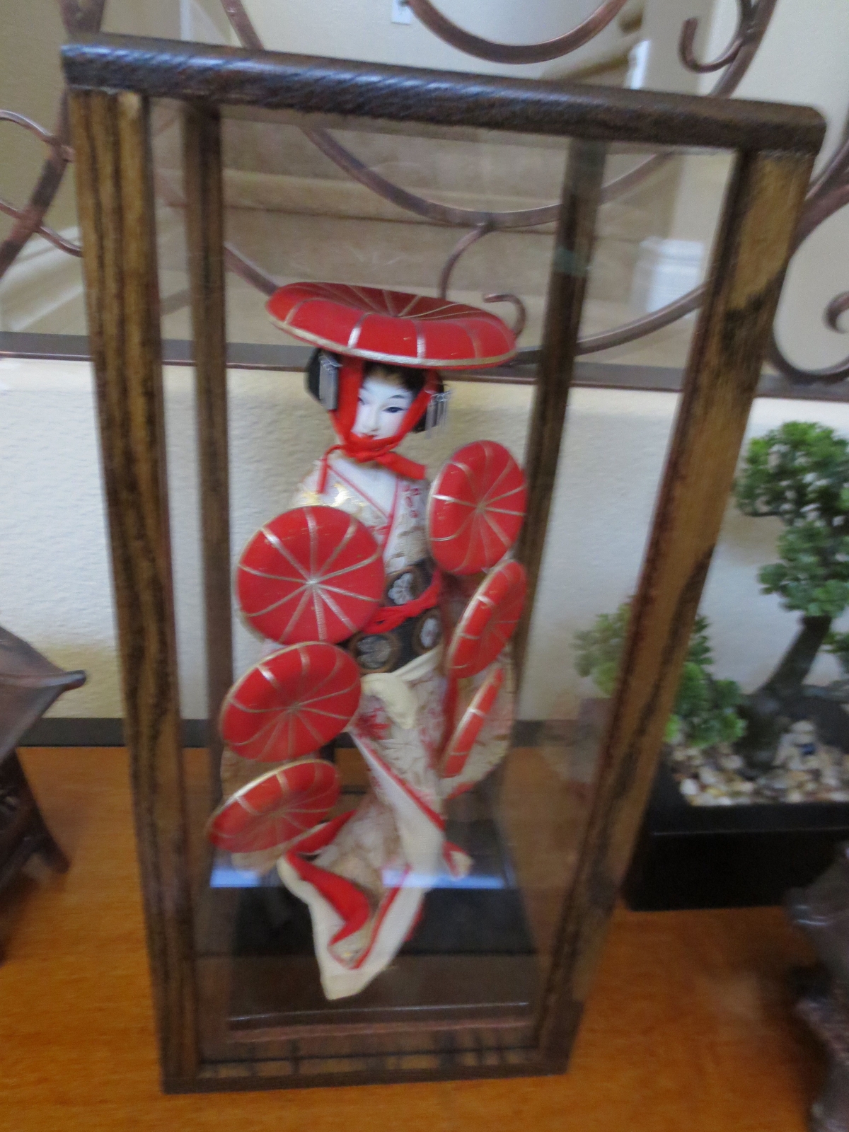 solid oak 8 x 8 x 18 inch doll case display showcase walnut stain eBay