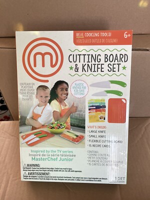 MasterChef Junior Knife and Cutting Board Set - Includes Real Cutting Tools f...