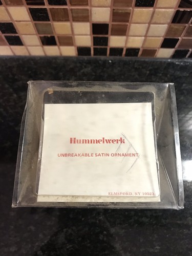 VINTAGE Hummelwerk Merry Christmas Memories Satin Tree Ornament 1981 Holiday