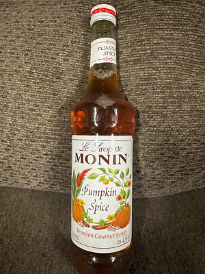 New Pumpkin Spice Monin Premium Flavoring Syrup, 750mL, 25.4 oz ( Pumpkin Spice)
