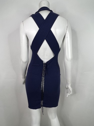 Vtg Jean Paul Gaultier Navy Blue Dress S