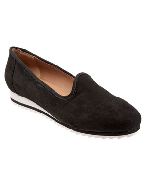 Женские черные мокасины TROTTERS с пилообразным носком Ioni, кожаные мокасины без застежки, 10,5 М