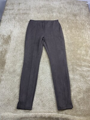 Anna & Ava Faux Suede Leggings Brown Taupe Women s Medium Front Seam 799