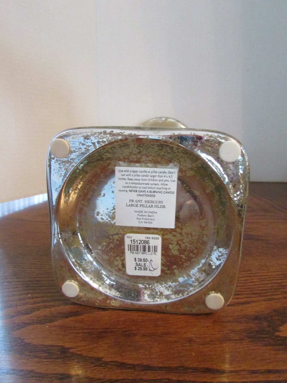 SILVER MERCURY CANDLE HOLDER/CANDLESTICK