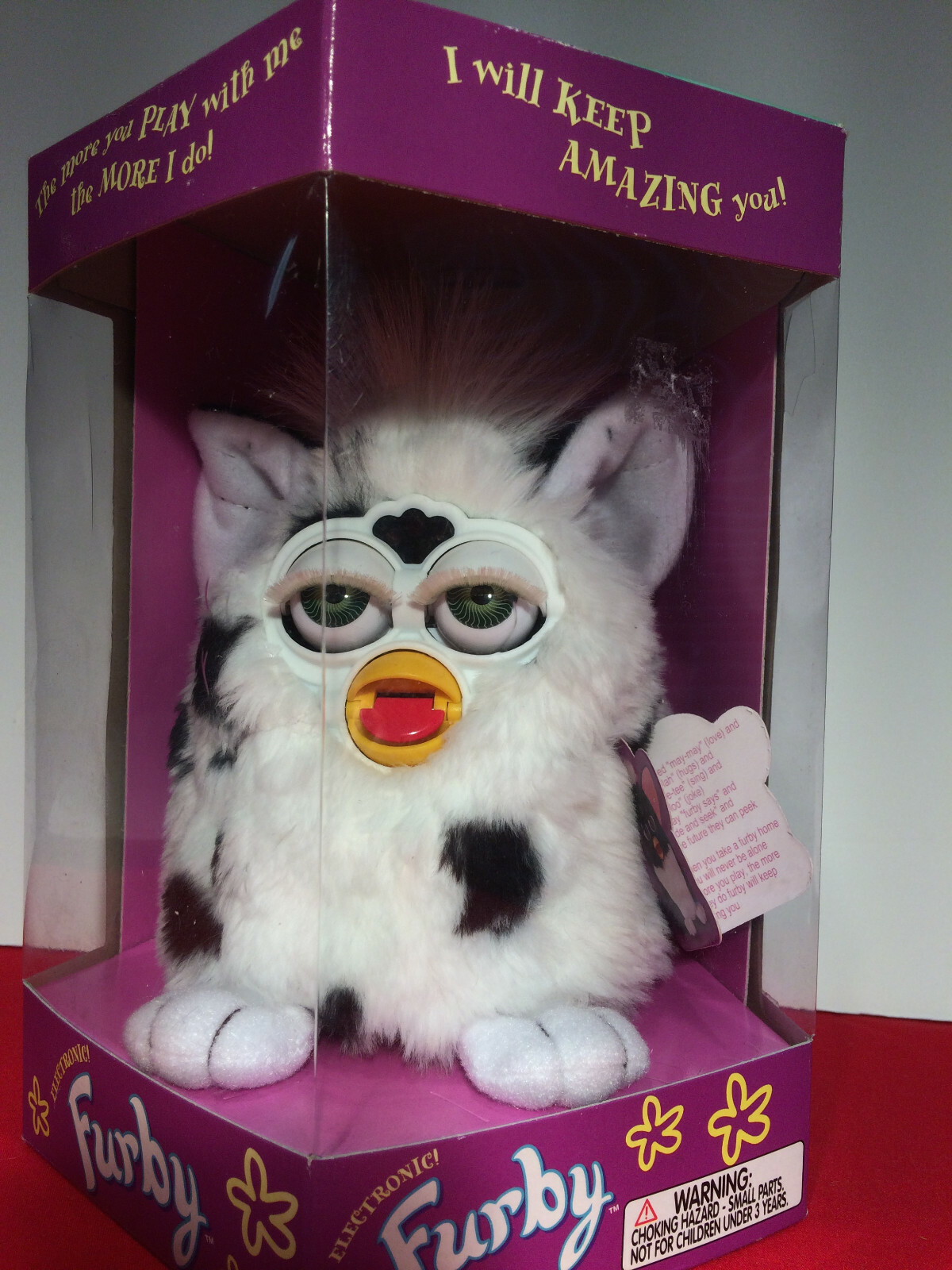 1998 Tiger Electronics Furby Dalmation White with Black Spots - Sealed in Box
