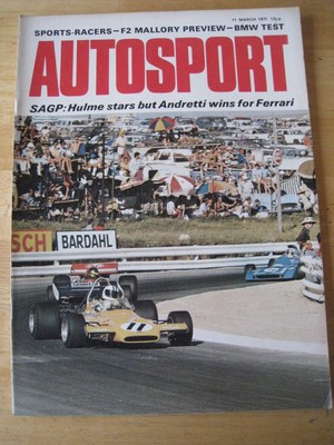 AUTOSPORT MAGAZINE MAR 1971 F2 MALLORY PREVIEW BMW TEST SAFP HULME ANDRETTI WINS