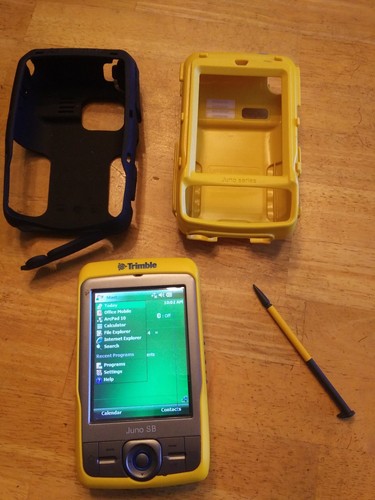 Trimble Juno SB with Otter Box and ArcPad 10 and sd card And Charging Cable.