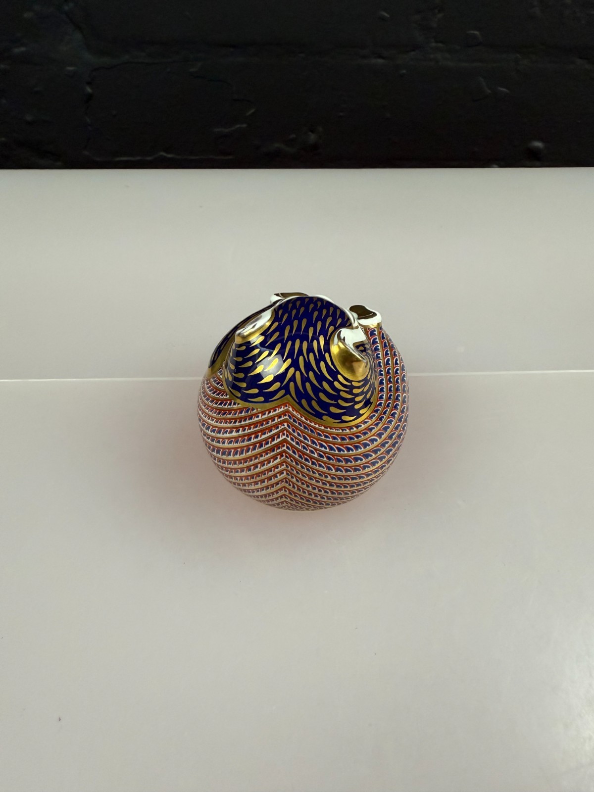 Royal Crown Derby Sleeping Doormouse Paperweight Silver Stopper LIV 1991