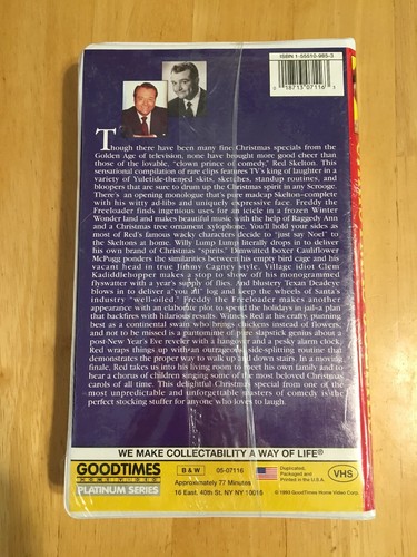 Red Skelton's 1993 Christmas Jollies Black & White VHS. Factory Sealed. New.