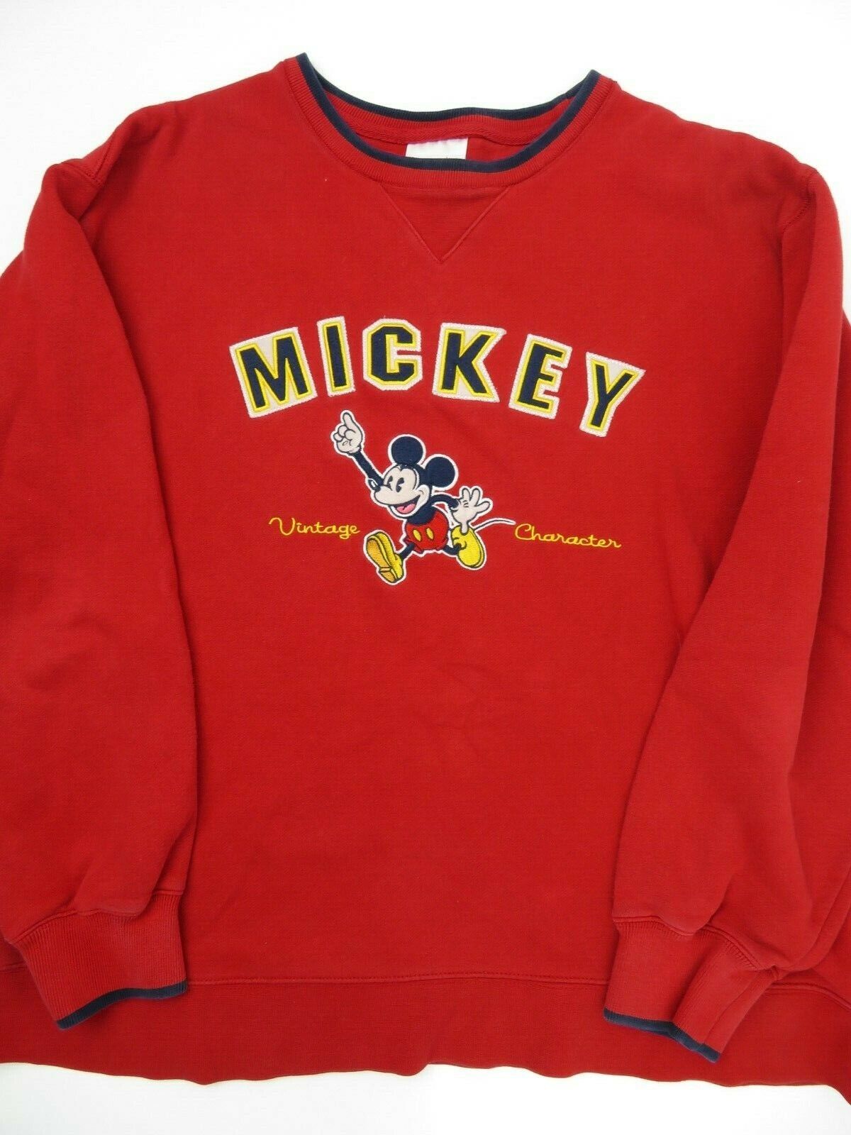 Disney Mickey Mouse Vintage Character Red Sweat Shirt Men's Si...