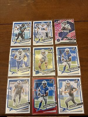 Lot Of 9 Jared Goff , Lions.PWE.,Mosiac Pink.Insert, Press Proof, Red, 2023 RC,
