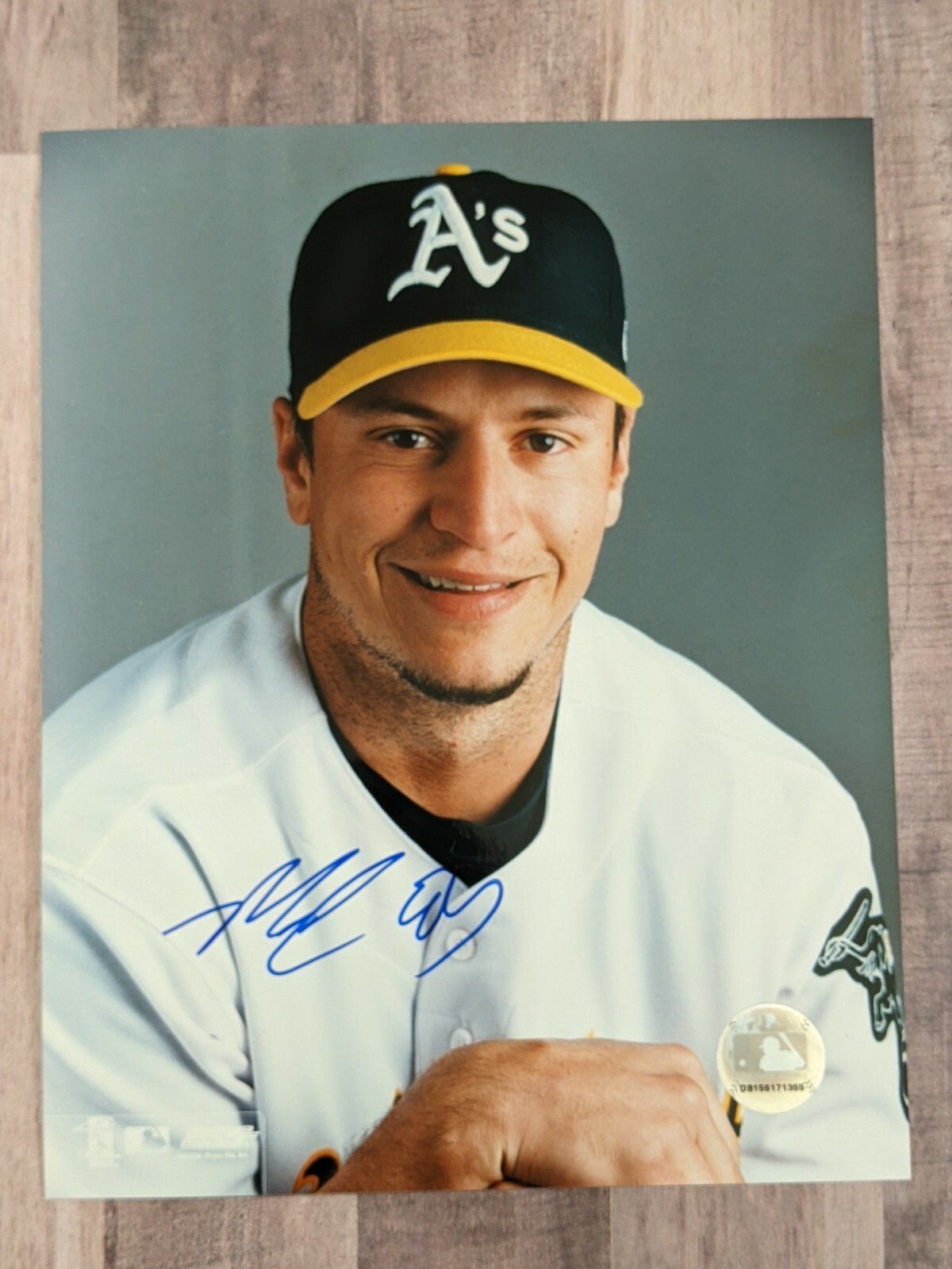 Mark Ellis Signed 8x10 Photo File COA Oakland Athletics A's