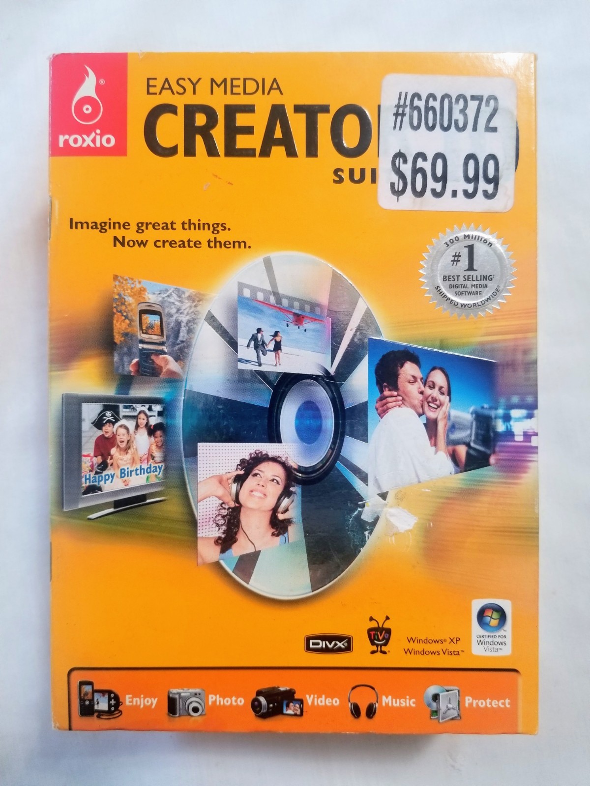 Roxio Easy Media Creator Suite 10 PC DVD create digital movies, photos music CDs