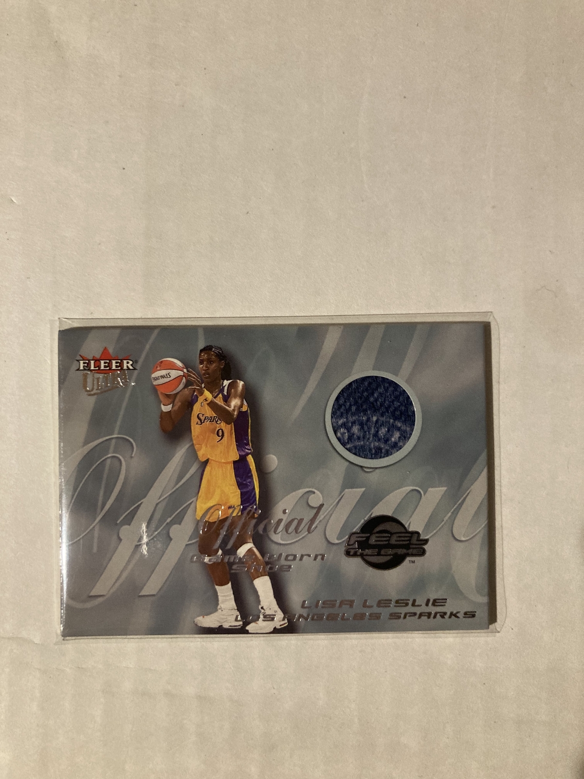 2000 Ultra WNBA Feel The Game Shoe Lisa Leslie Blue with Printing