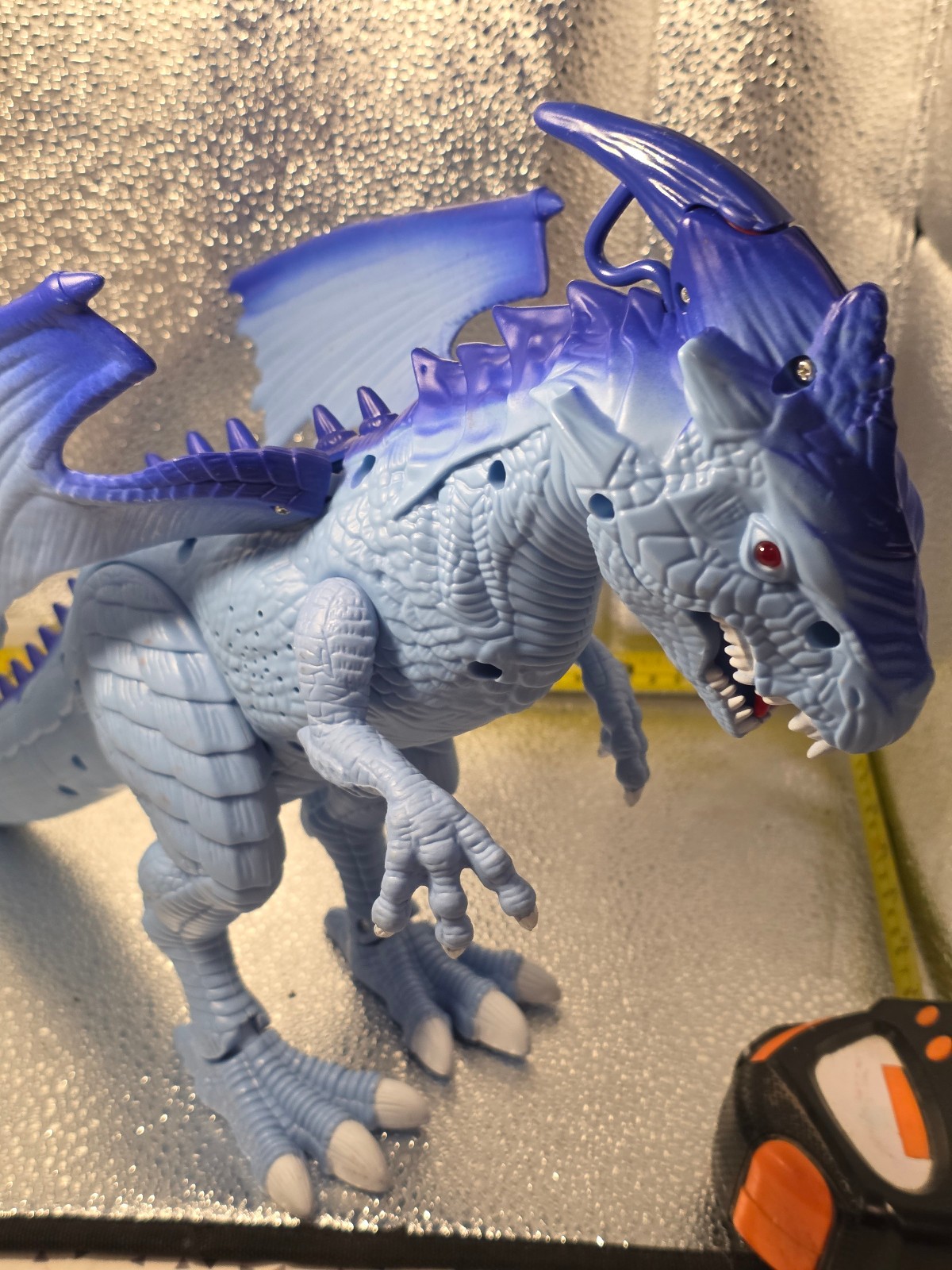 Mighty Blue Megasaur Dinosaur Toy - Walking, Lights-Up, Roars, Animal Planet