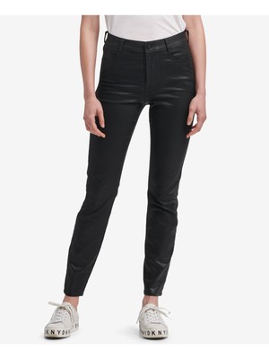 

Женские черные джинсы скинни с карманами DKNY, Черный, P8RKM216