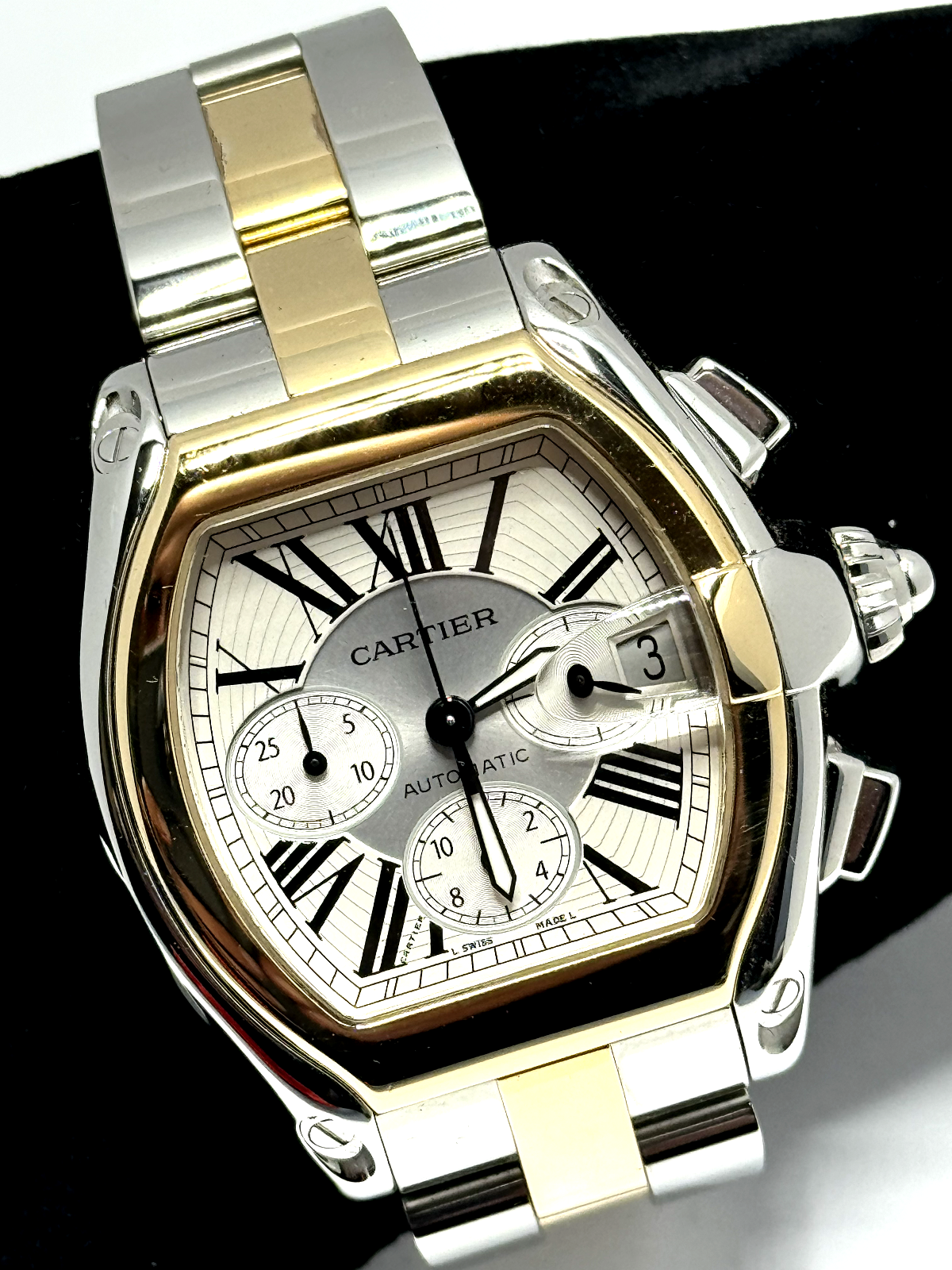 ロードスター カルティエ Cartier コマ 18mm GMT XL 2コマ SM LM