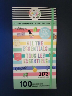   NEW! Happy Planner ''ALL THE ESSENTIALS'' Mega Value Pack Stickers 2172 Pieces 